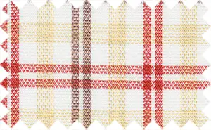 Red/Golden/Brown/White Plaids, 2Ply  Cotton