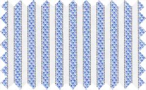 Wild Blue/Black Stripes, 100% Polyester