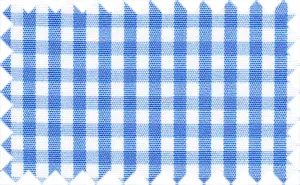 Wild Blue/White Gingham Checks, 2Ply 100% Cotton