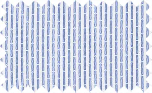 Wild Blue/White Textured Stripes, 2Ply Cotton/Polyester Blends