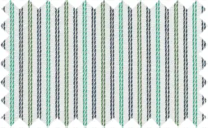 Oxford Blue/Como & Jungle Green Stripes, Cotton/Polyester Blends