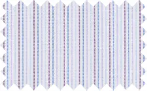 Purple/Perano Blue/White Stripes, Cotton/Polyester Blends