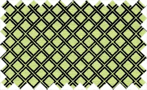 Yellow Green/Black Textured, Cotton/Polyester Blends