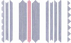 Midnight Blue/Torch Red/White Stripes, 100% Cotton