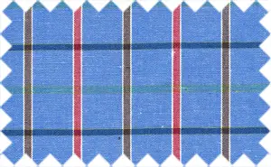 Cardinal Red/Black/Midnight Blue Checks, Cotton/Polyester Blends