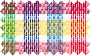 Multi Colored Checks, Cotton/Polyester BlendsrnMonza Red/Picton Blue/Midnight Blue/Pastel Green/Canary Yellow