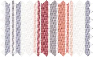 Falu Red/Dark Salmon/Rock Blue Stripes, 100% Cotton