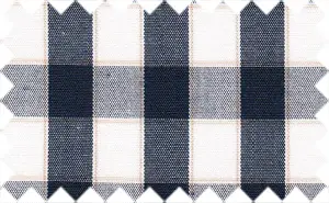 Catalina Blue/White/Tan Gingham Checks, 100% Cotton