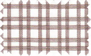 Morocco Brown/White Checks, 100% Cotton