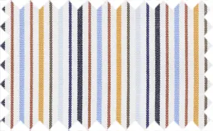Multi Colored Stripes, 100% CottonGolden Tainoi/Maroon/Bronze Olive/Jordy Blue/Hawkes Blue/Midnight Blue Stripes