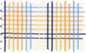 Multi Colored Plaids, 100% CottonrnMidnight Blue/Cornflower Blue/Golden Glow/Neon Carrot/Light Yellow Plaids