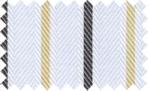 Goldenrod/Black/White Textured Stripes, 75% Cotton, 25% Polyester