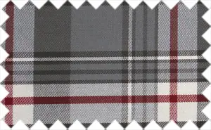 Oslo Gray/Maroon/White Rock/Black Plaids, 100% Cotton Flannel Plaids