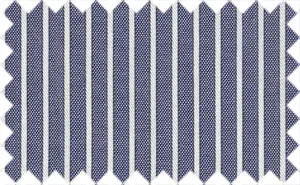 Midnight Blue/Black/White Pinpoint Stripes, 100% Cotton