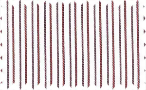 Wine Berry/Black/White Stripes, 100% Cotton