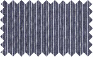 Midnight Blue/White Pin Stripes, 100% Cotton