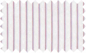 Mexican Red/Medium Purple/White Stripes, 100% Cotton