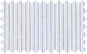 Cornflower Blue/Black/White Stripes, 2Ply 100% Cotton