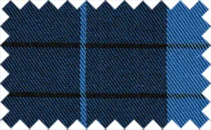 Havelock Blue/Black Checks, 100% Cotton