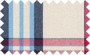 Cornflower Blue/Cardinal Red/Ivory/Black Checks, 2Ply Cotton