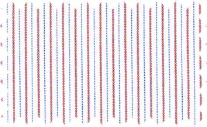 Chestnut Rose/Cornflower Blue/White Stripes, 2Ply Cotton