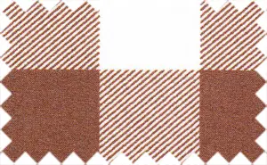 Copper Brown/White Checks, 100% Cotton
