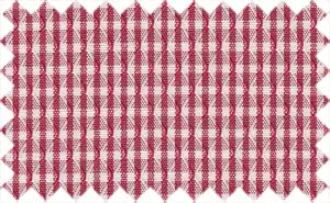 Carmine Red/White Textured Stripes, 100% Polyester