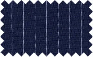 Midnight Blue/White Stripes, Cotton/Polyester Blends