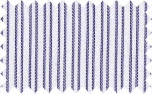 Resolution Blue/White Stripes, Cotton/Polyester Blends