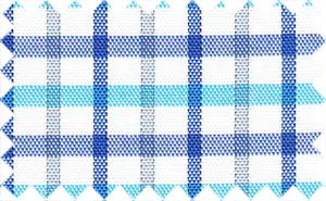 Egyptian Blue/Sky Blue/Black/White Checks, 100% Cotton