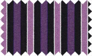 Royal Purple/Wisteria/Midnight Blue/Black/White Stripes, 100% Cotton