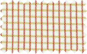 Venetian Red/Portica Yellow/White Checks, 100% Cotton