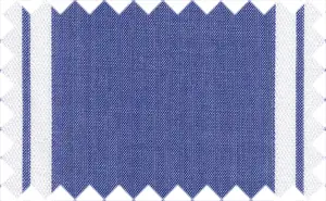 Midnight Blue/White Wide Stripes, 100% cotton. The repeating stripes pattern is 5cm (almost 2 inches). The fabric is thin and almost see-through. Good for summer.