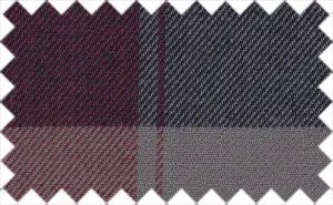 Wine Berry/Gray/Black Checks, 100% Cotton