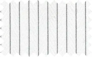 Black/Off White Pin Stripes, Cotton/Polyester Blends