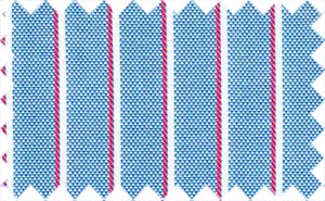 Dodger Blue/Venetian Red/White Oxford Stripes, 100% Cotton