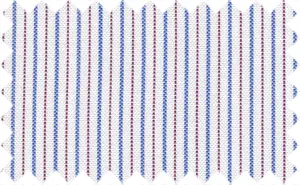 Royal Blue/Cherry Red/White 2Ply Pinpoint Stripes, 2Ply 100% Cotton