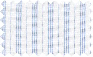 Jordy Blue/White 2Ply Pinpoint Stripes, 2Ply 100% Cotton