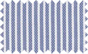 Midnight Blue/White 2Ply Textured Stripes, 2Ply 100% Cotton