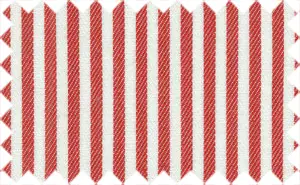 Mexican Red/White Stripes, 100% Cotton