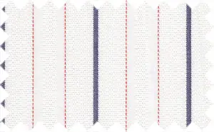 Midnight Blue/Red/White Textured Stripes, 100% Cotton