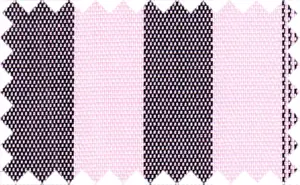 Rose Pink/Black Linen Pinpoint Stripes, 100% Cotton
