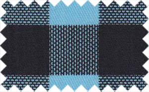 Sky Blue/Black Checks, Cotton/Polyester Blends