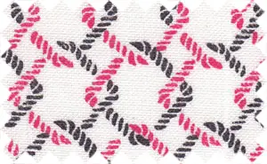 Radical Red/Black/White Pattern, Cotton/Polyester Blends