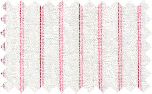 French Rose/Pale Pink/White 2Ply Textured Stripes, 2Ply 100% Cotton