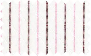 Sanguine Brown/Classic Rose/White Textured Stripes, 100% Cotton