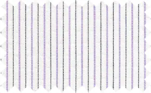 Light Wisteria/Black/White 2Ply Stripes, 2Ply Cotton/Polyester Blends