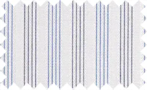 Persian Blue/Black/White 2Ply Textured Stripes, 2Ply 100% Cotton