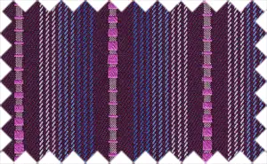 Wine Berry Red/Blue/ Voilet/White 2Ply Stripes, 100% 2Ply Cotton