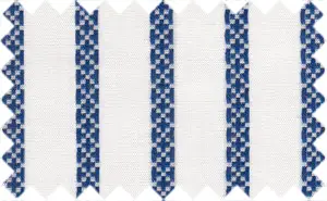 Catalina Blue/White Textured Stripes, 100% Cotton